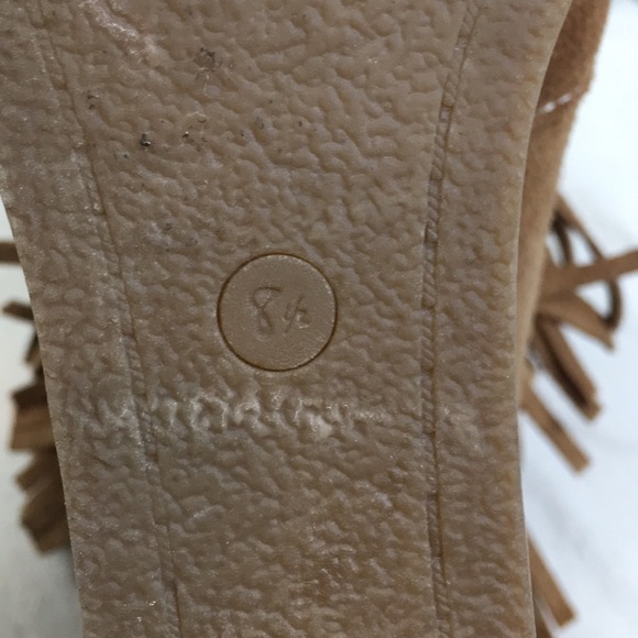 Sam Edelman Kemper Fringe Faux Fur Wedge Bootie boho western - Picture 8 of 8